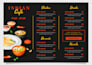 design cafe, bakery, and restaurant menu card